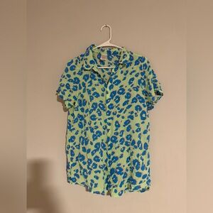 CUTE TARGET BUTTON DOWN BEACH COVER UP TOP - BARELY WORN